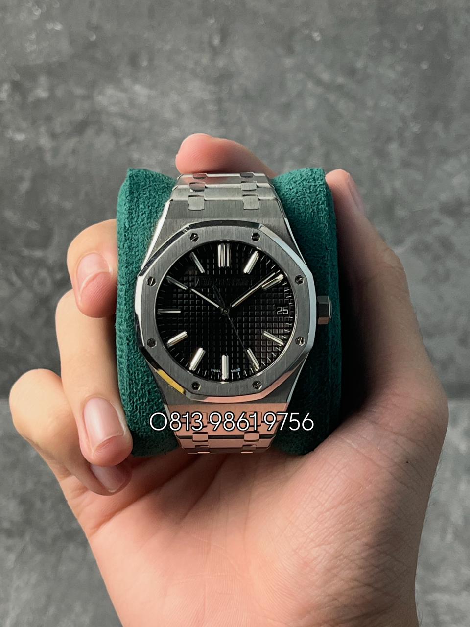 Royal Oak Steel , Black Dial , Steel Bezel , 41mm