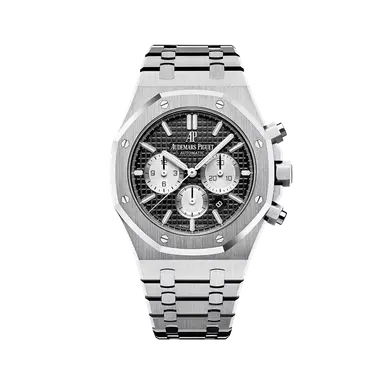 Royal Oak Chronograph 41, Black / Silver Dial , Smooth Bezel , 41mm