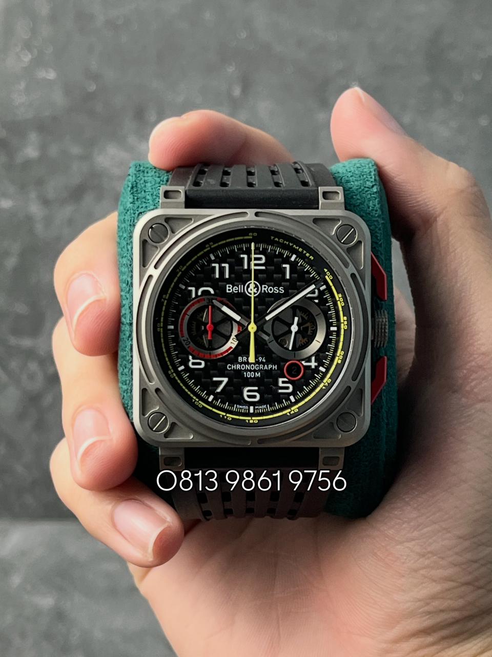 BR Titanium Chronograph , Black Dial , Titanium Bezel , 42mm