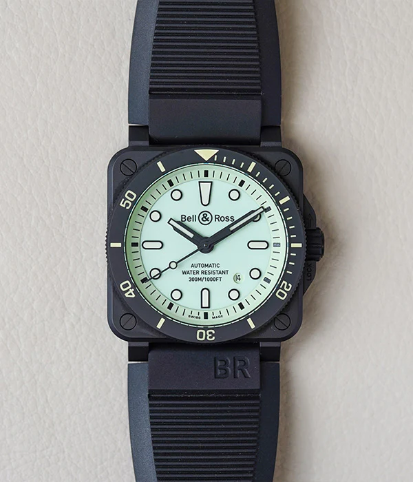 BR03-92 DIVER , Green Dial , Ceramic Bezel , 42mm