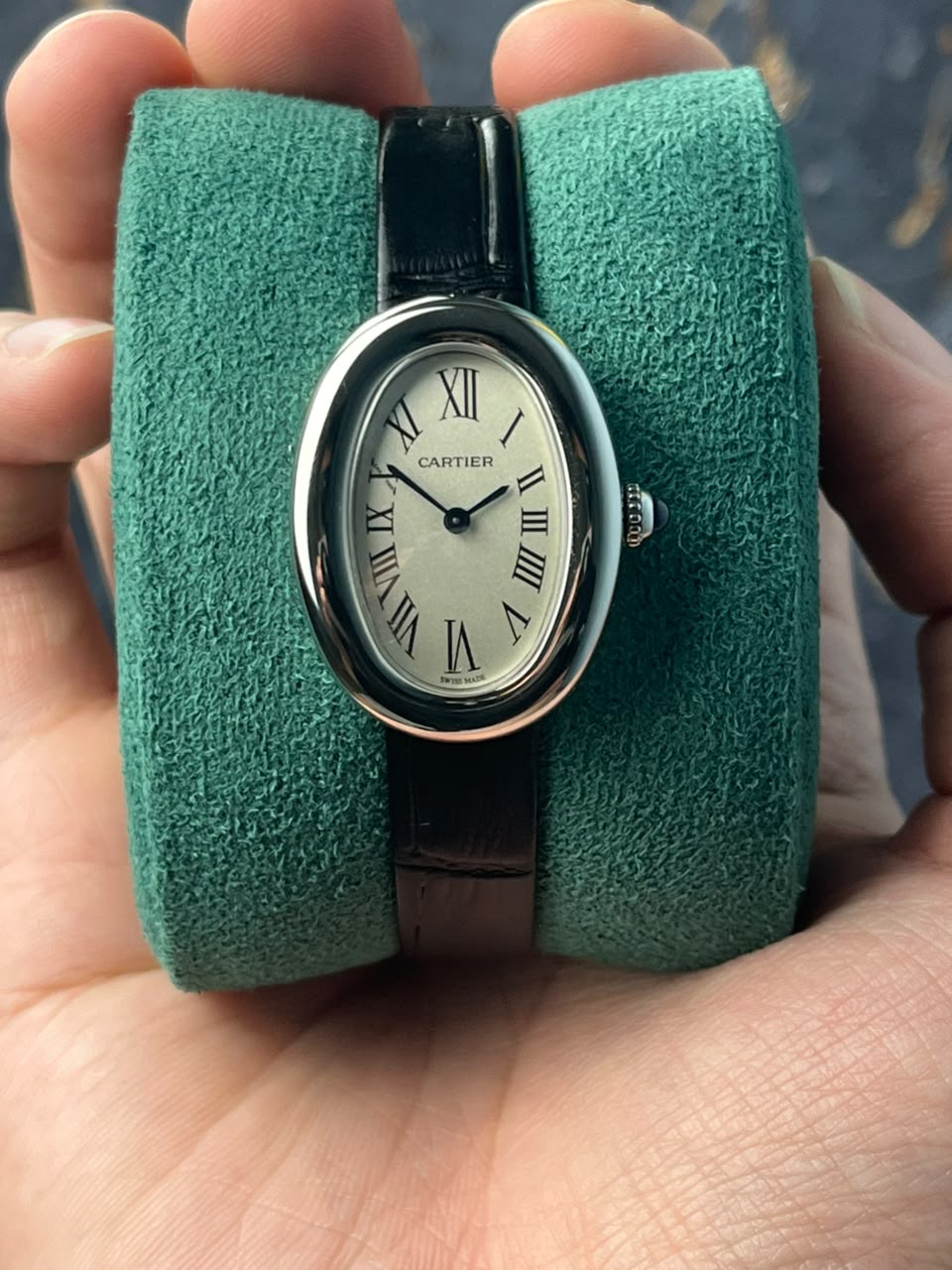 CARTIER WGBA0025 Baignoire Steel , White Dial , Smooth Bezel , 23.1mm