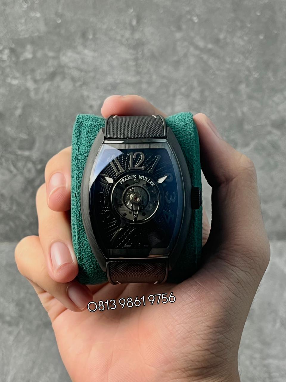 Franck Muller Tourbillon , Black Dial , Titanium Bezel , 42mm