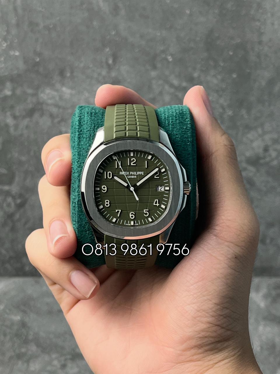 Aquanaut White Gold , Khaki Green Dial , White Gold Bezel , 42mm