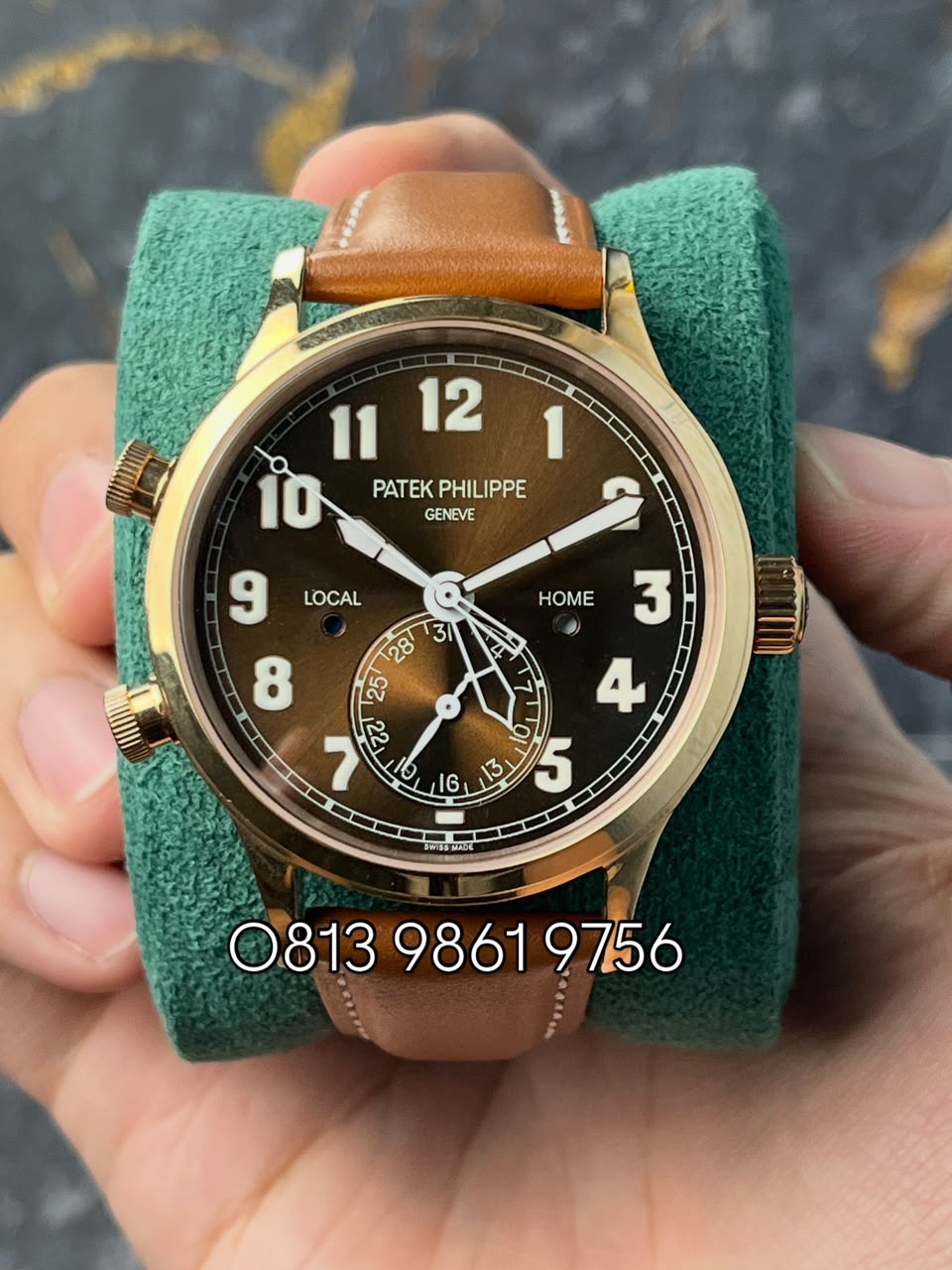 PATEK PHILIPPE 5524R Calatrava Pilot Travel Time , Brown Dial , Smooth Bezel , 42mm