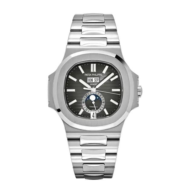 Nautilus Grey , Grey Dial , Smooth Bezel , 40mm