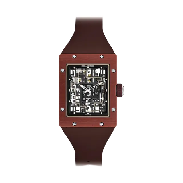 RM16-02 Automatic Extra Flat FQ Terracotta , Skeleton Dial , Smooth Bezel , 46mm