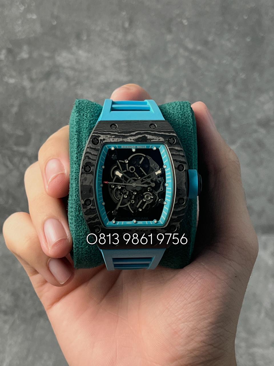 RM 55 BUBBA WATSON MARINA , Skeleton Dial , Carbon Bezel , 42mm