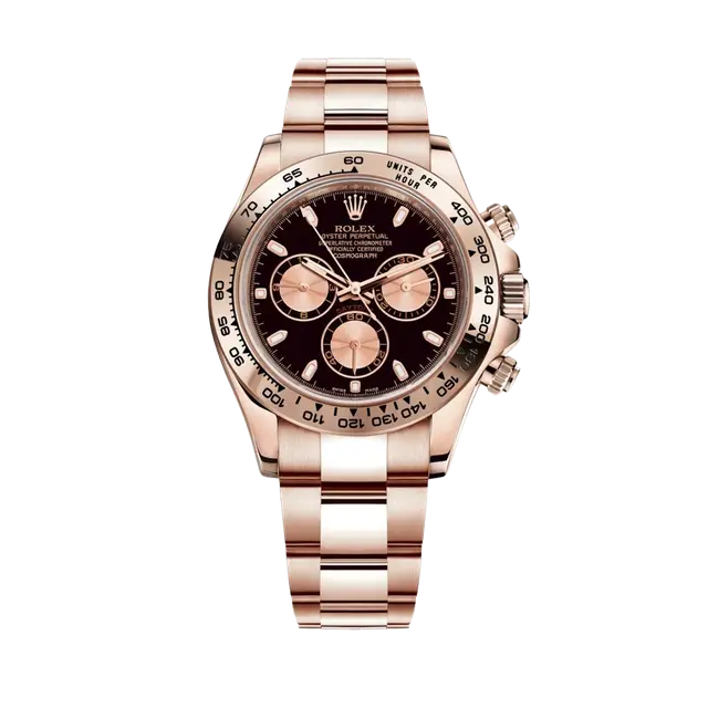 ROLEX 116505 Daytona Rose Gold , Black Dial , Smooth Bezel , 40mm