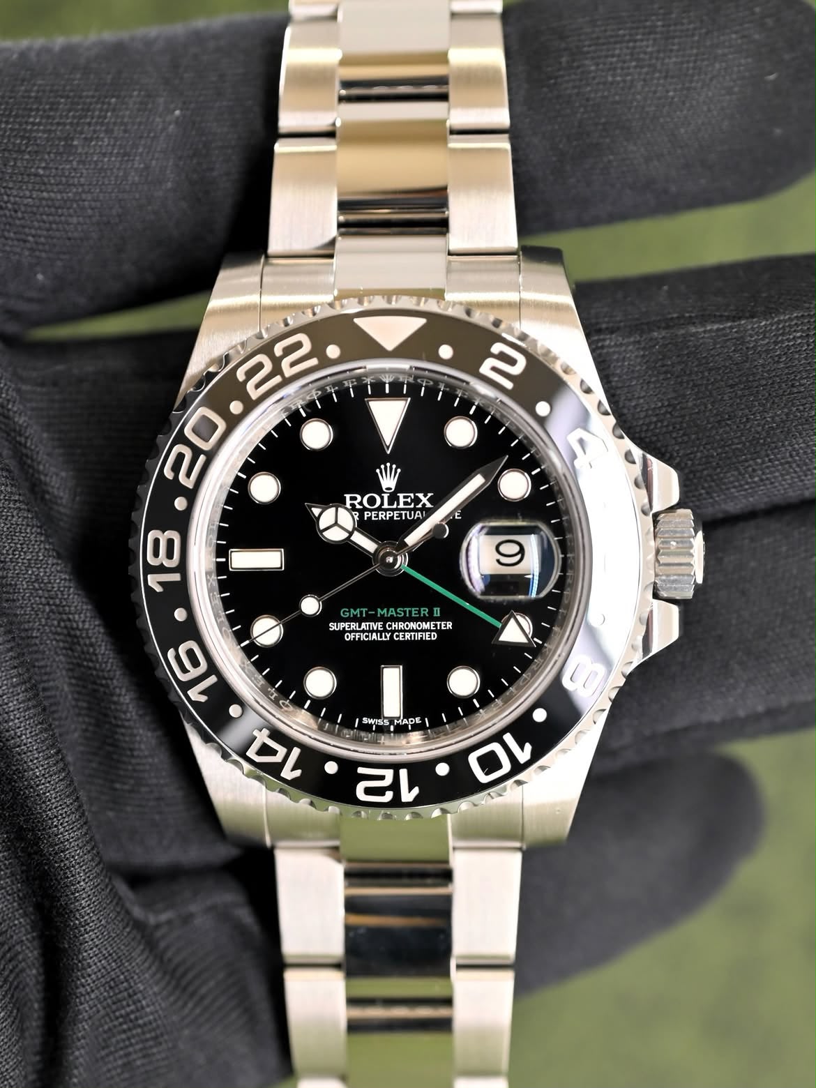 ROLEX 116710LN GMT Master II Steel , Black Dial , Ceramic Bezel , 40mm