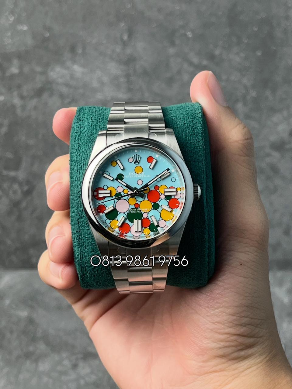 Oyster Perpetual Steel , Celebration Dial , Domed Bezel , 41mm