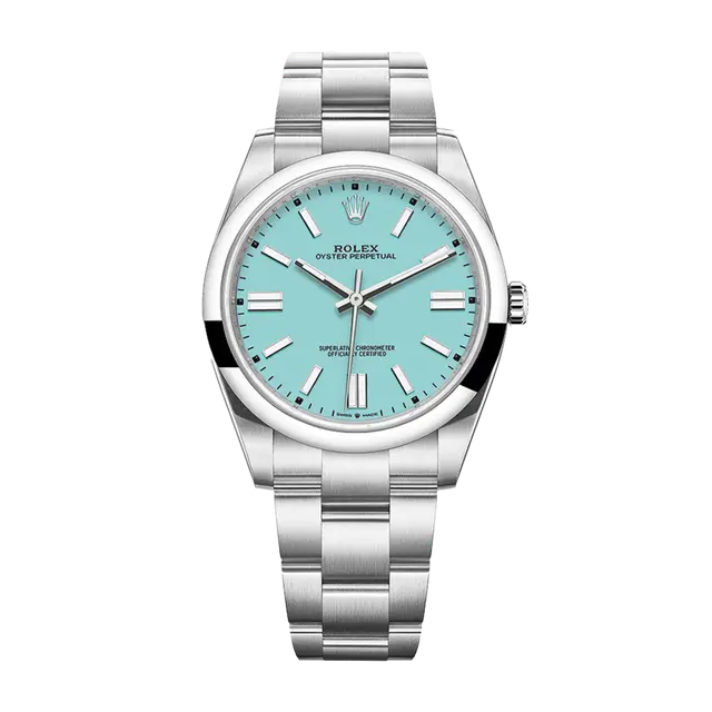 Oyster Perpetual Steel , Tiffany Dial , Domed Bezel , 41mm
