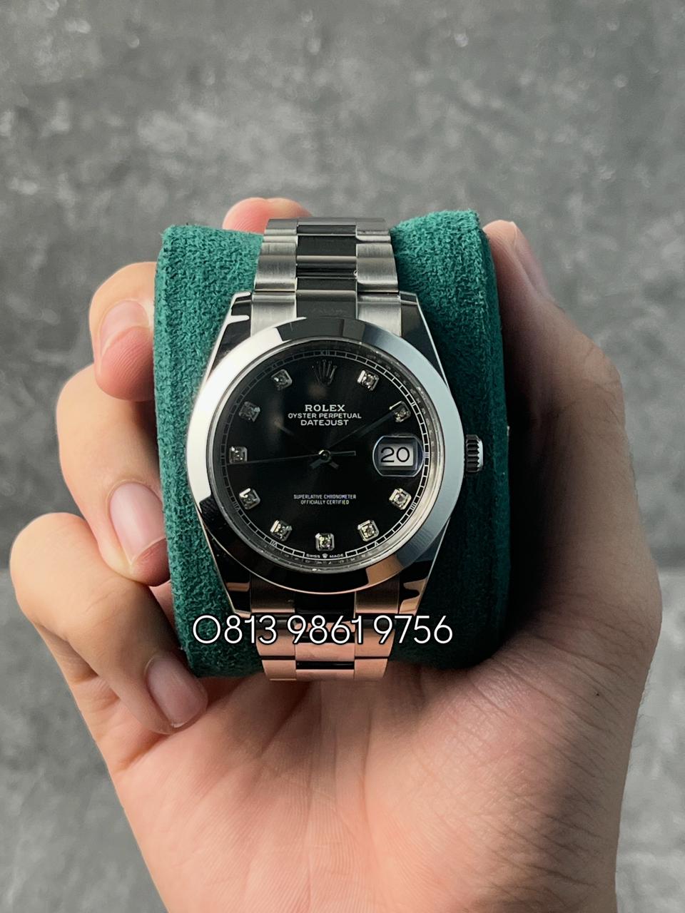 Datejust Steel & WG , Grey Diamond Dial , Domed Bezel , 41mm