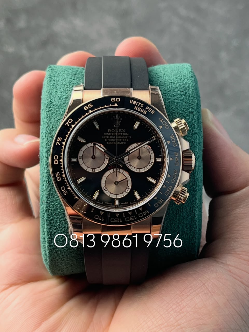 Daytona Rose Gold , Black / Sundust Dial , Tachymeter Bezel , 40mm