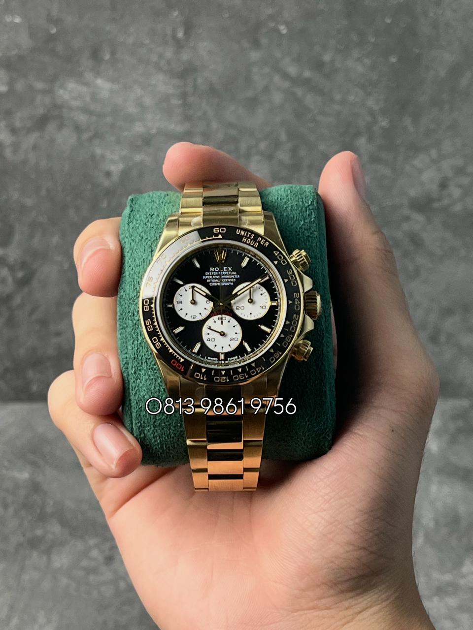 Daytona Yellow Gold , Black Dial , Tachymeter Bezel , 40mm