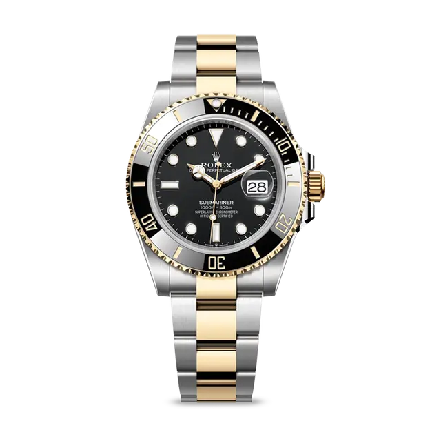 Submariner Steel & YG , Black Dial , Ceramic Bezel , 41mm