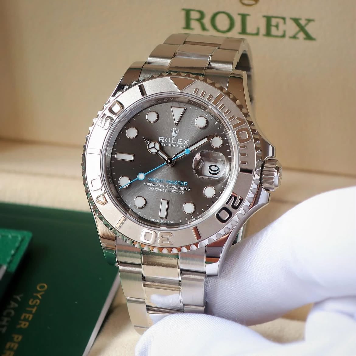 ROLEX 126622 GMT Master II Steel , Grey Rhodium Dial , Platinum Bezel , 40mm