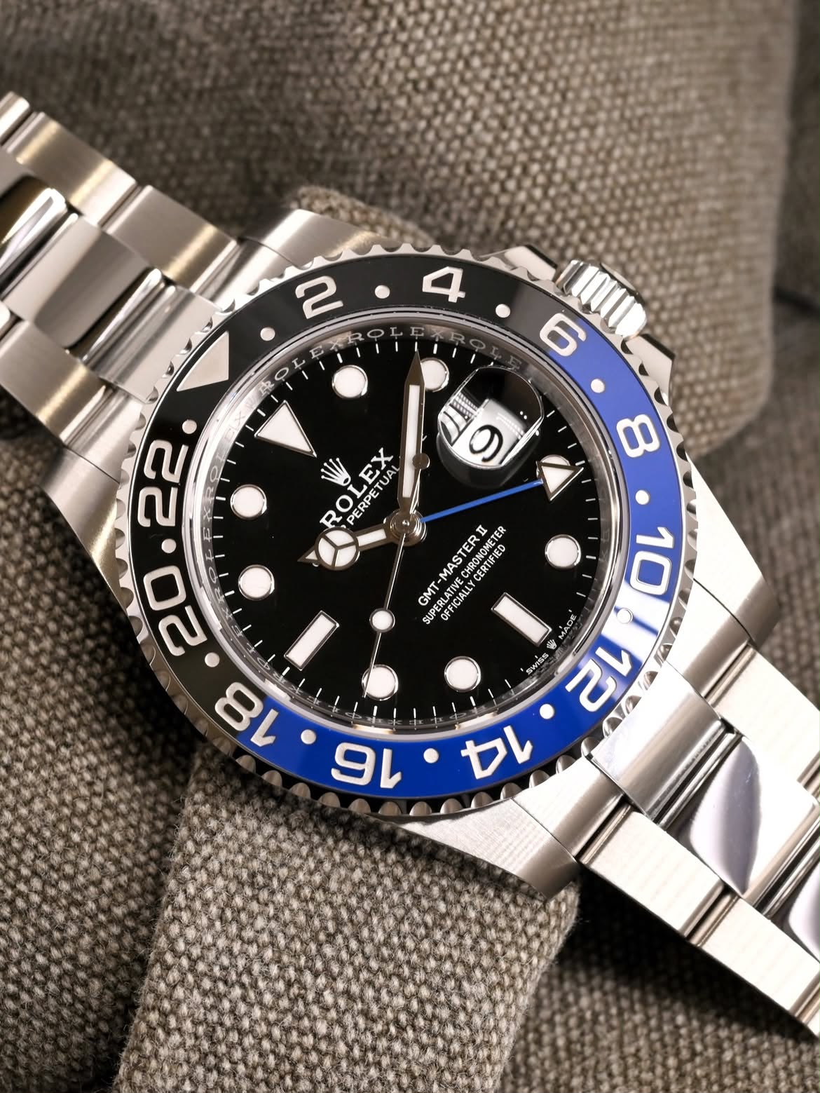 ROLEX 126710BLNR GMT Master II Batman Steel , Black Dial , Ceramic Bezel , 40mm