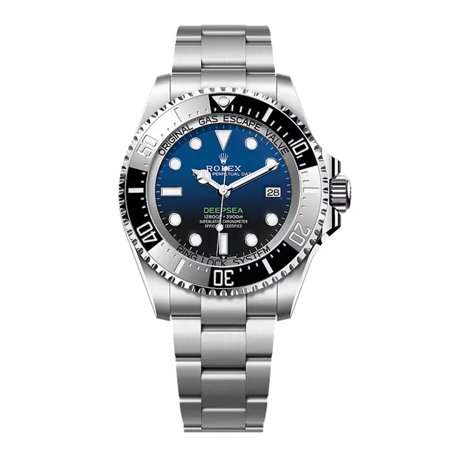 Deepsea Steel , Black / Blue Dial , Diver Bezel , 44mm