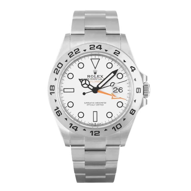 Explorer II Steel , White Dial , GMT Bezel , 42mm