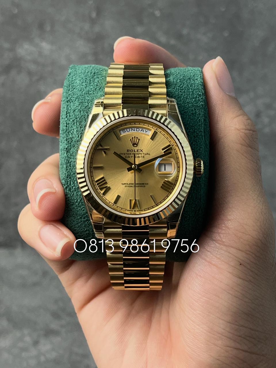 DayDate RG , Yellow Roman Dial , Fluted Bezel , 40mm
