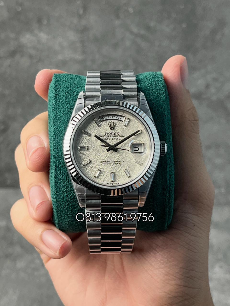 DayDate WG , Meteorite Diamond Dial , Fluted Bezel , 40mm