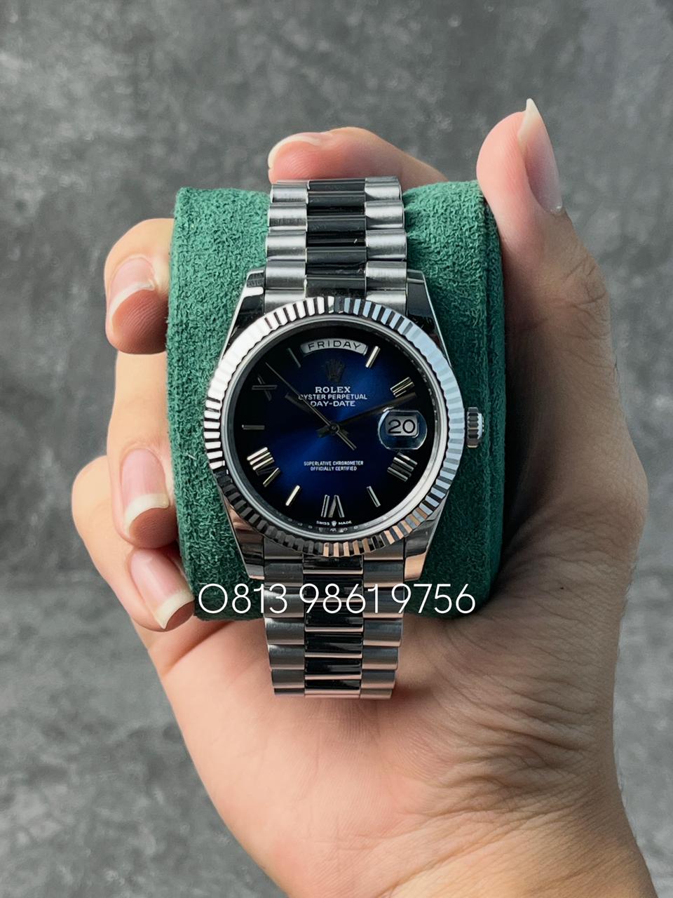 DayDate WG , Blue Dial , Fluted Bezel , 40mm