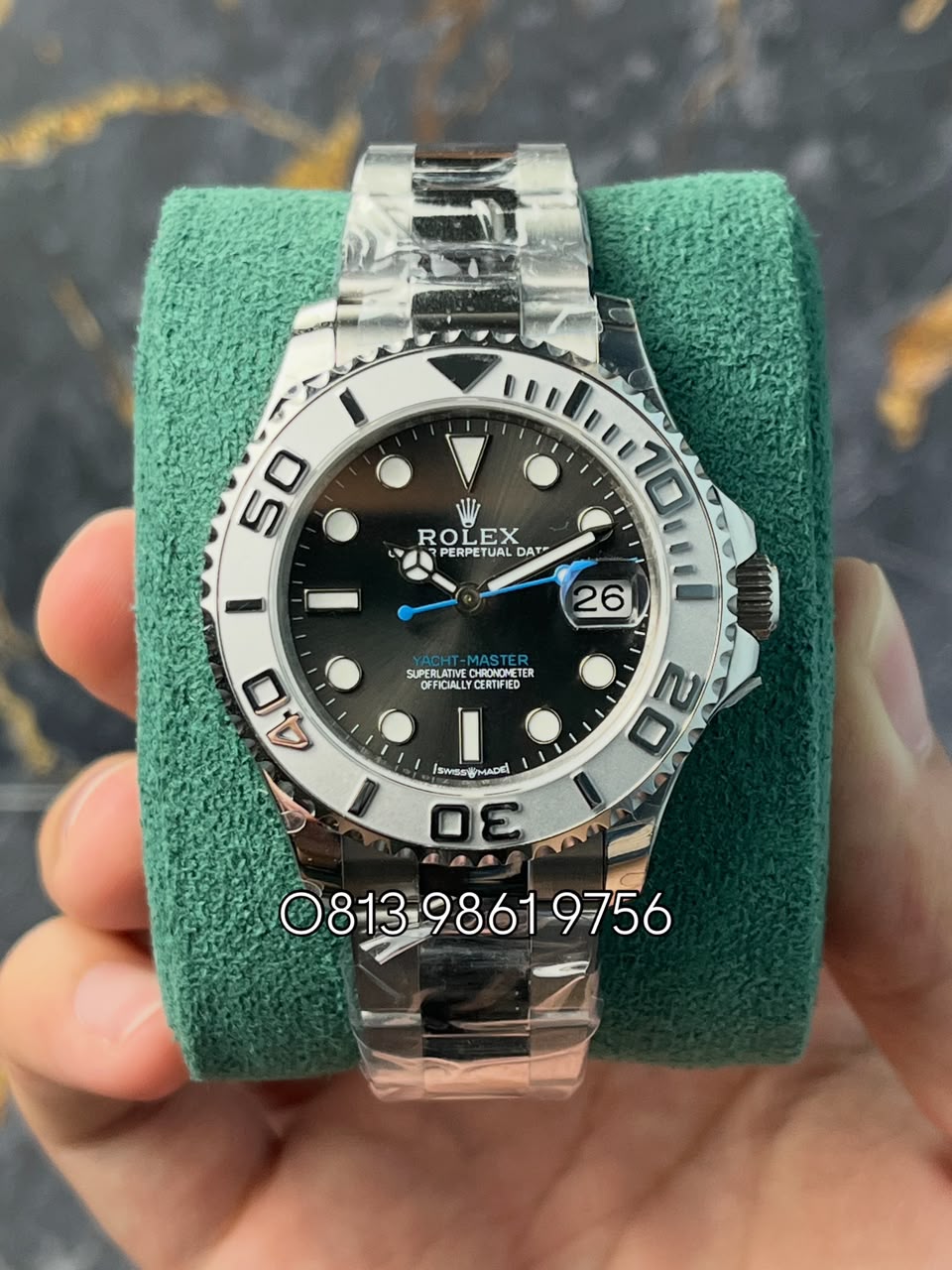 ROLEX 268622 Yacht-Master Steel , Grey Dial , Platinum Bezel , 37mm