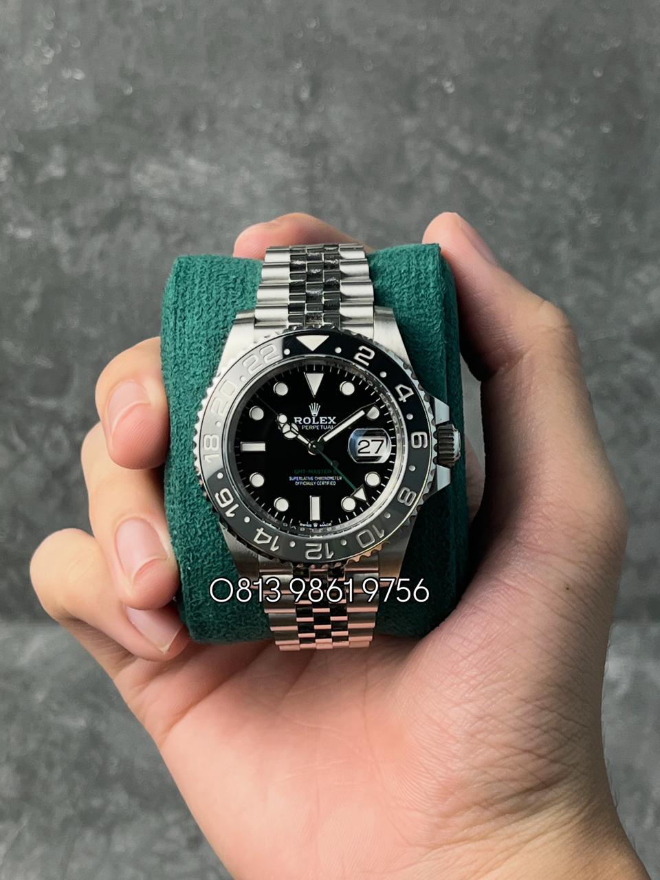 GMT Master II Steel , Black Dial , Ceramic Bezel , 40mm