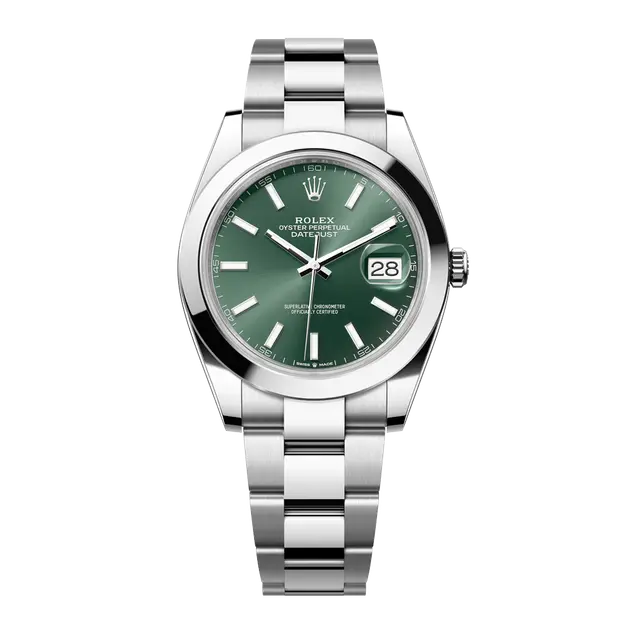 Datejust Steel & WG , Mint Green Dial , Domed Bezel , 41mm
