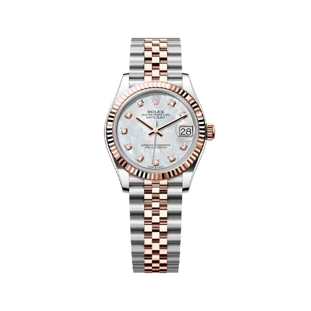 Datejust Steel & RG , MOP Diamond Dial , Fluted Bezel , 31mm