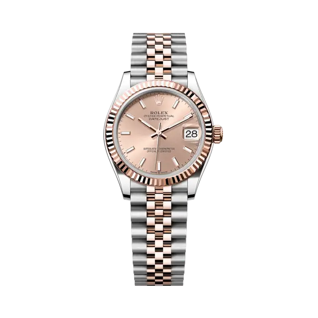 Datejust Steel & RG , Rose Dial , Fluted Bezel , 31mm