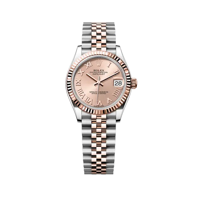 Datejust Steel & RG , Rose Roman Dial , Fluted Bezel , 31mm