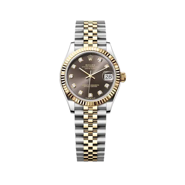 Datejust Steel & YG , Dark Grey Diamond Dial , Fluted Bezel , 31mm
