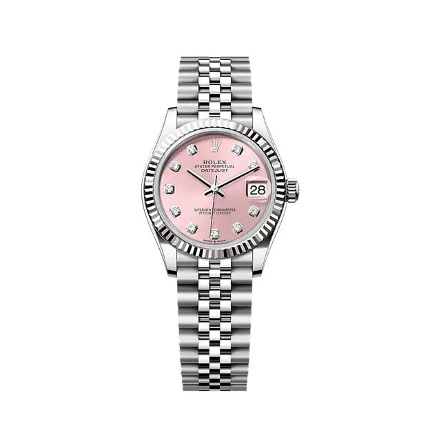 Datejust Steel & WG , Pink Diamond Dial , Fluted Bezel , 31mm