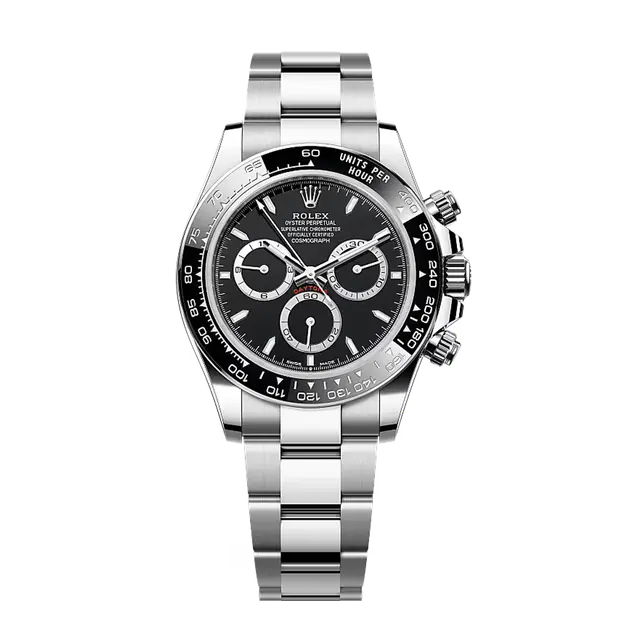 Daytona Steel , Black Dial , Ceramic Bezel , 40mm
