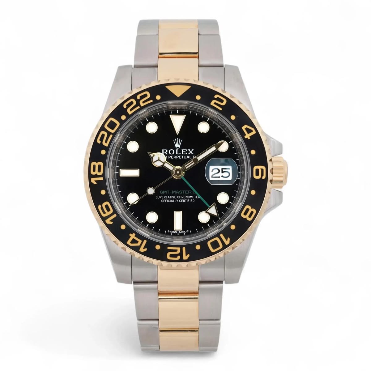 GMT Master II Steel & Yellow Gold , Black Dial , Ceramic Bezel , 40mm