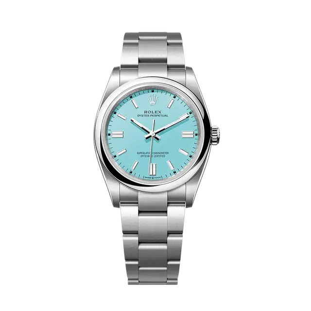 Oyster Perpetual Steel , Tiffany Dial , Domed Bezel , 36mm