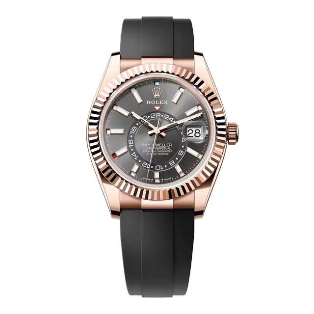 Sky Dweller Rose Gold , Grey Dial , Fluted Bezel , 40mm