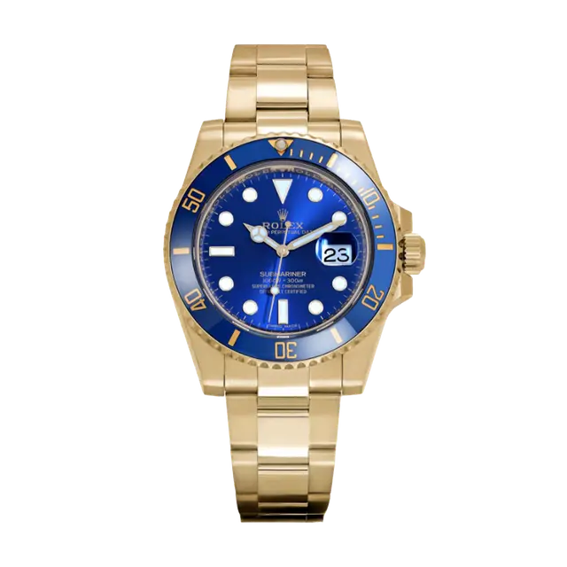 Submariner Yellow Gold , Blue Dial , Ceramic Bezel , 40mm
